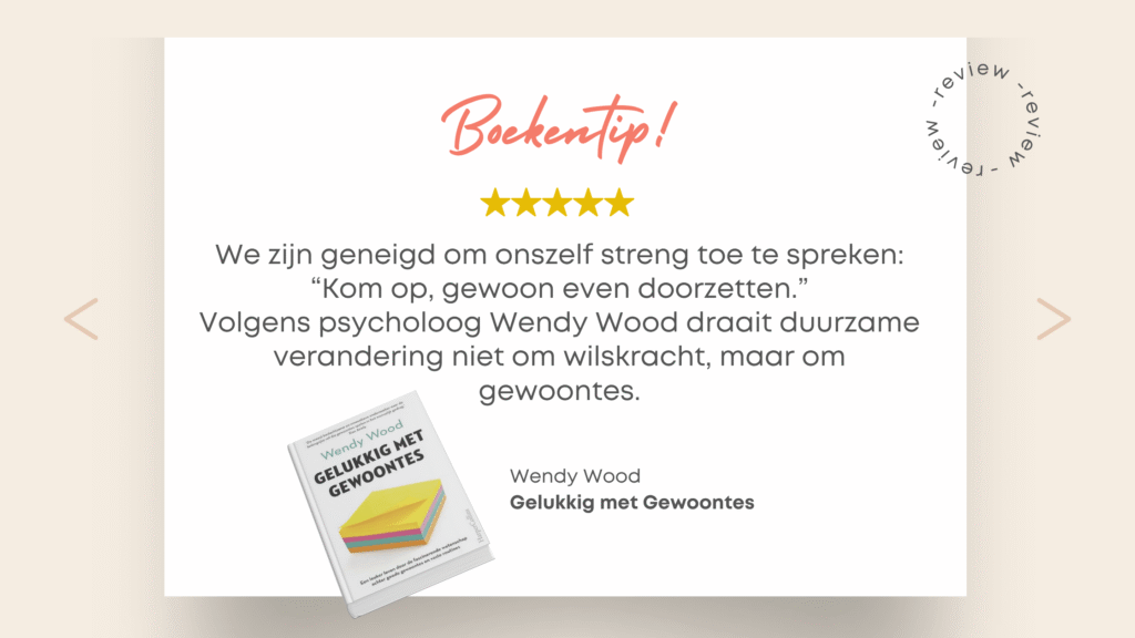 Wendy Wood gelukkig met gewoontes