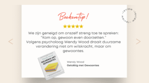 Wendy Wood gelukkig met gewoontes